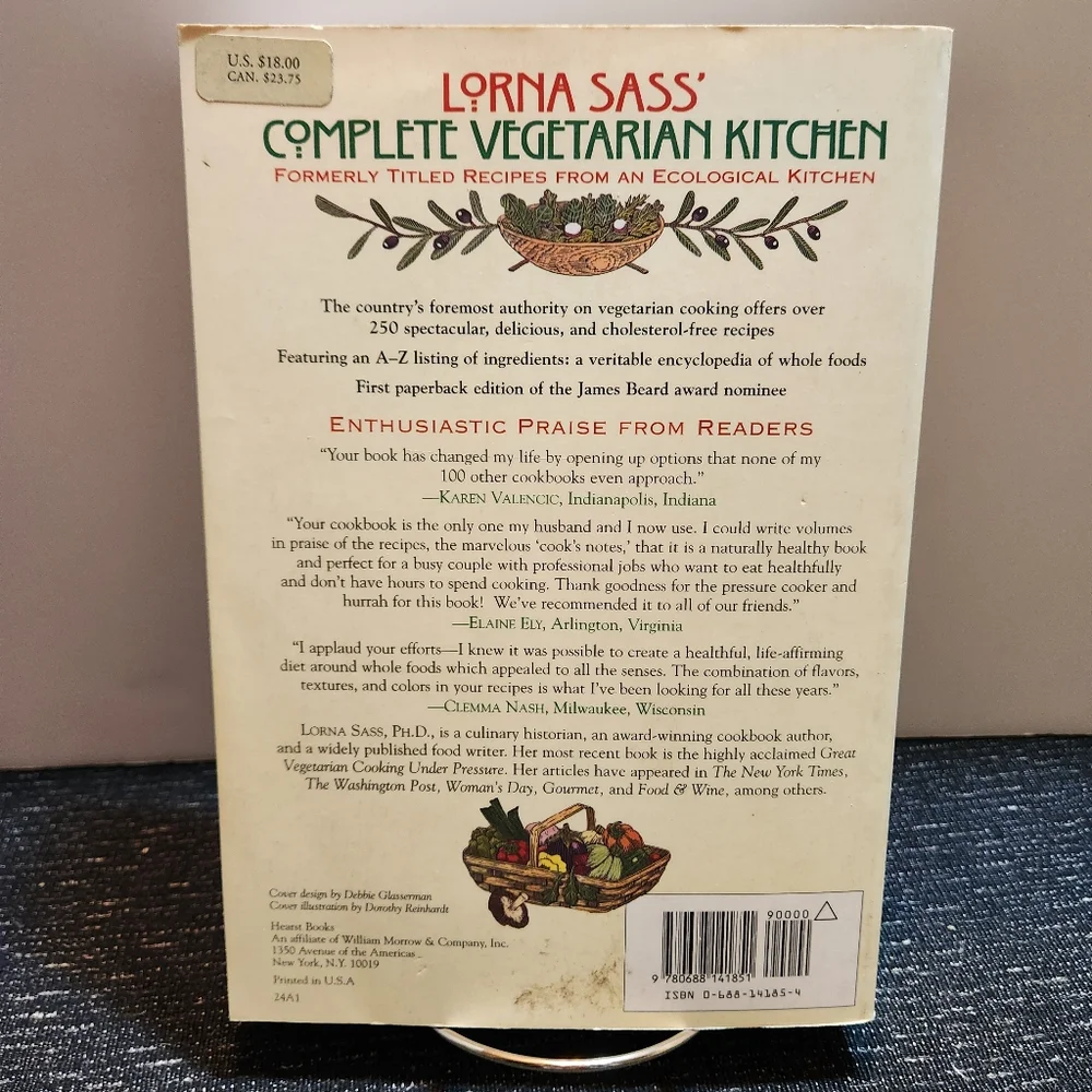 🔥  Lorna Sass' Complete Vegetarian Kitchen by Lorna J. Sass Paperback